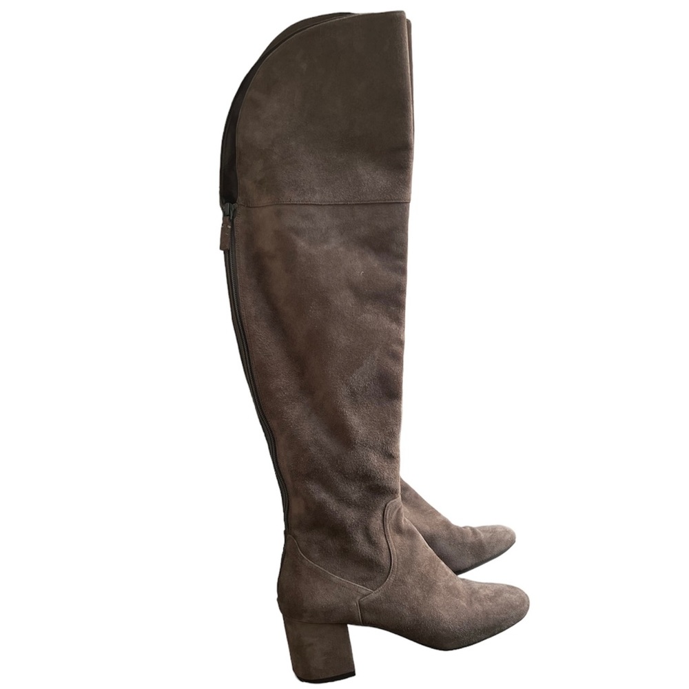 Cole Haan Over The Knee Gray Suede Boots